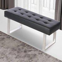 EONLION Black 4ft PU Leather Bench Dining Room | Size: 100 cm