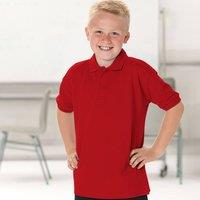 Jerzees Schoolwear Jerzees Schoolgear 65 35 Pique Polo Shirt Pack of 2 in Red | Size: 11-12 Years