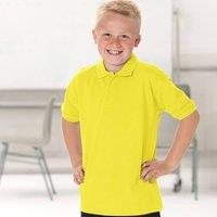 Jerzees Schoolwear Jerzees Schoolgear 65 35 Pique Polo Shirt Pack of 2 in Yellow | Size: 11-12 Years