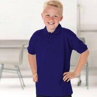 Jerzees Schoolwear Jerzees Schoolgear 65 35 Pique Polo Shirt Pack of 2 in Purple | Size: 3-4 Years