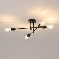 Pheashine Modern Retro ceiling light E27 lamp Bulb included 54cm long Black