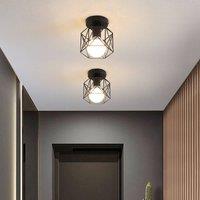Pheashine Modern ceiling light, E27 lamp, light source Bulb included, 2-pack in Black