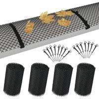 Berkfield Home 4 Piece Gutter Mesh with Clips HDPE 1.08