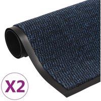Berkfield Home Dust Control Mats 2 pcs Rectangular Tufted 40x60 cm Blue