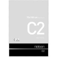 nielsen C2 Aluminium Picture Frame 70x100cm - Float Glass & Push/Turn Clips in White | Size: 70x100 cm