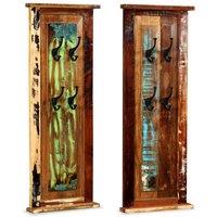 Berkfield Home Coat Racks 2 pcs Solid Reclaimed Wood 38x100 cm