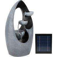 Gardenwize Solar Powered Garden Water Feature Decorative Outdoor Water Fountain in Pale Grey