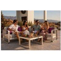 GLENDALE GARDEN & LEISURE LTD Tiana Aluminum L shaped corner Set in Grey
