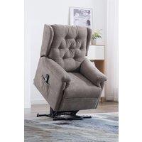 More4Homes Barnsley Fabric Electric Dual Motor Rise Recliner Mobility Armchair in Brown