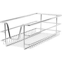 Monstershop 5 x KuKoo Kitchen Pull Out Storage Baskets - 300mm Wide Cabinet in Silver