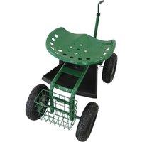 Monstershop Heavy-Duty Mobile Garden Seat in Green