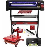 Monstershop Pixmax 38cm Heat Press, Vinyl Cutter with LED Printer in Black