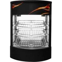 Kukoo Commercial Food Warmer Glass Pizza Display in Black