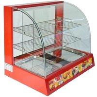 Kukoo 60cm Wide Glass Food Warmer in Red