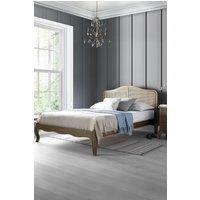 Time4sleep Loire Rattan Low Foot End - Bed Frame in Light Oak | Size: Super King