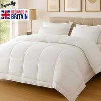 Pamposh 10.5 Tog White Hotel Quality Duvet Anti Allergy Quilt | Size: Single