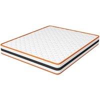 MCC Direct SuperKing Mattress Breathable Memory Foam Sprung OEKO-TEX Certified Mattress in White | Size: Super King