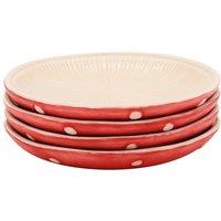 Country Living Autumn Harvest Set of 4 Toadstool Top Dinner Plate
