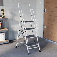 HD Designs Home Vida 4 Step Ladder With Handrail in White
