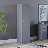 HD Designs Riano 1 Door Wardrobe Storage Organizer in Grey