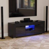 HD Designs Vida Designs Eclipse 2 Door 1 Drawer LED TV Unit in Black