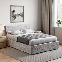 HD Designs Vida Designs Veronica Double Ottoman Bed in Silver