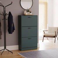 HD Designs Vida Designs 3 Drawer Shoe Cabinet in Green