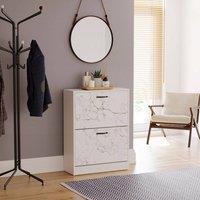 HD Designs Vida Designs 2 Drawer Shoe Cabinet in White