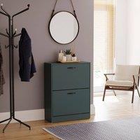 HD Designs Vida Designs 2 Drawer Shoe Cabinet in Green