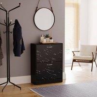 HD Designs Vida Designs 2 Drawer Shoe Cabinet in Black