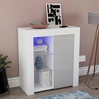 HD Designs Vida Designs Azura 1 Door LED Sideboard in Grey