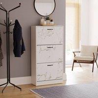 HD Designs Vida Designs 3 Drawer Shoe Cabinet in White