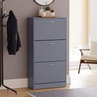 HD Designs Vida Designs 3 Drawer Shoe Cabinet in Grey
