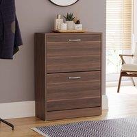 HD Designs Vida Designs 2 Drawer Shoe Cabinet in Walnut