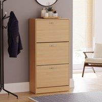 HD Designs Vida Designs 3 Drawer Shoe Cabinet in Brown