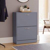 HD Designs Vida Designs 2 Drawer Shoe Cabinet in Grey