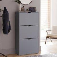 HD Designs Vida Designs 3 Drawer Shoe Cabinet in Grey