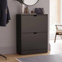 HD Designs Vida Designs 2 Drawer Shoe Cabinet in Black