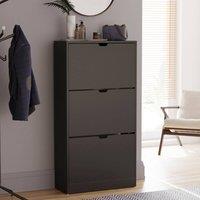 HD Designs Vida Designs 3 Drawer Shoe Cabinet in Black