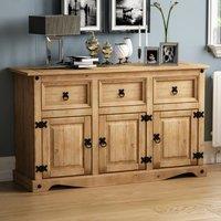 HD Designs Vida Designs Corona 3 Door 3 Drawer Sideboard in Brown