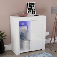 HD Designs Vida Designs Azura 1 Door LED Sideboard in White