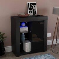 HD Designs Vida Designs Azura 1 Door LED Sideboard in Black