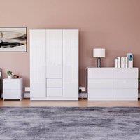 HD Designs Vida Designs Glinton 3 Piece Bedroom Set (2 Drawer Bedside Chest, 6 in White