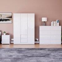 HD Designs Vida Designs Glinton 3 Piece Bedroom Set (2 Drawer Bedside Chest, 8 in White