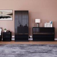 HD Designs Vida Designs Glinton 3 Piece Bedroom Set (2 Drawer Bedside Chest, 6 in Black
