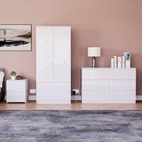 HD Designs Vida Designs Glinton 3 Piece Bedroom Set (2 Drawer Bedside Chest, 6 in White