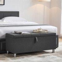 HD Designs Vida Designs Valencia Storage Ottoman in Dark Grey