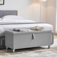 HD Designs Vida Designs Valencia Storage Ottoman in Light Grey