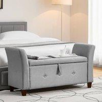HD Designs Vida Designs Seville Storage Ottoman in Light Grey