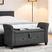 HD Designs Vida Designs Seville Storage Ottoman in Dark Grey